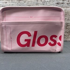 glossier large pink beauty bag